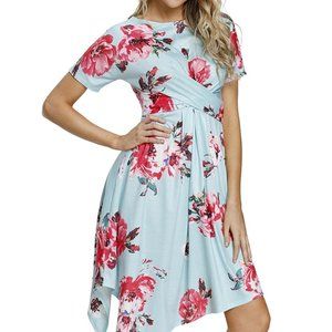 Blue floral dress